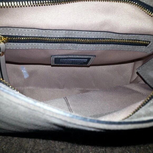 GIANNI CHIARINI-ALMOND/CLAY SUEDE & LEATHER-CIRCLE BAG-SHOULDER/HAND-NEW W/TAGS - Picture 9 of 10